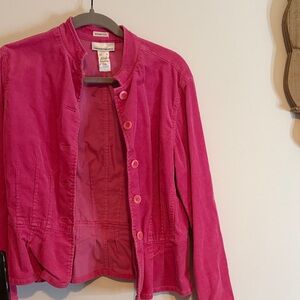 Chico's Vibrant Pink Button-Front Blazer